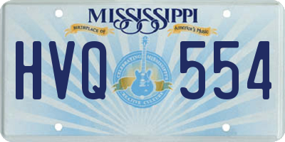MS license plate HVQ554