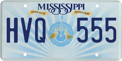 MS license plate HVQ555