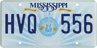 MS license plate HVQ556