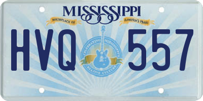 MS license plate HVQ557