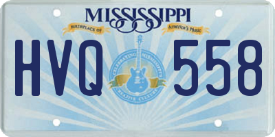MS license plate HVQ558