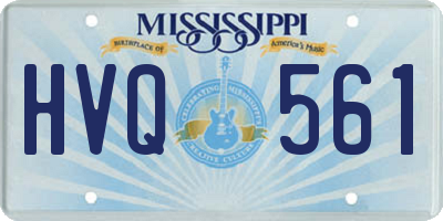 MS license plate HVQ561