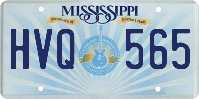 MS license plate HVQ565
