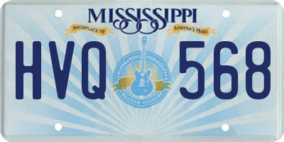 MS license plate HVQ568