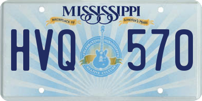 MS license plate HVQ570