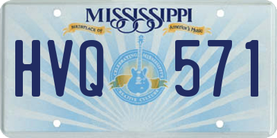 MS license plate HVQ571