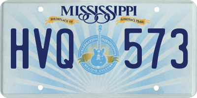 MS license plate HVQ573
