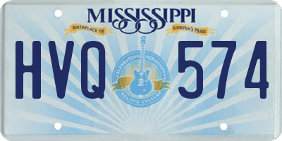 MS license plate HVQ574