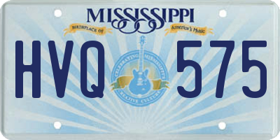 MS license plate HVQ575