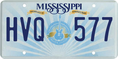 MS license plate HVQ577