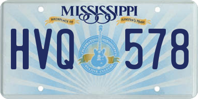MS license plate HVQ578