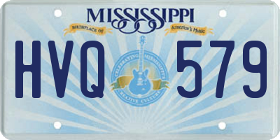 MS license plate HVQ579