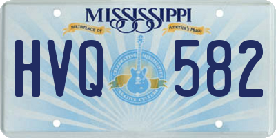 MS license plate HVQ582