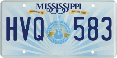 MS license plate HVQ583