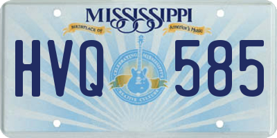 MS license plate HVQ585