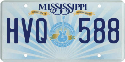 MS license plate HVQ588