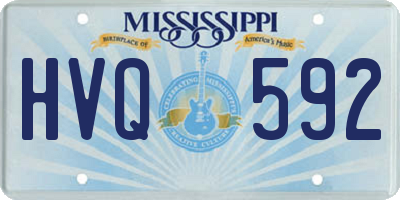 MS license plate HVQ592