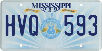 MS license plate HVQ593