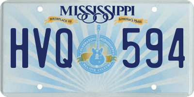 MS license plate HVQ594
