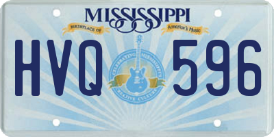 MS license plate HVQ596