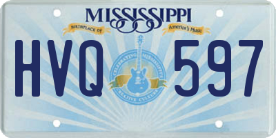 MS license plate HVQ597