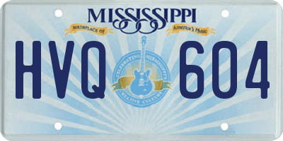 MS license plate HVQ604