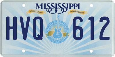 MS license plate HVQ612