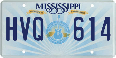 MS license plate HVQ614