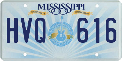 MS license plate HVQ616