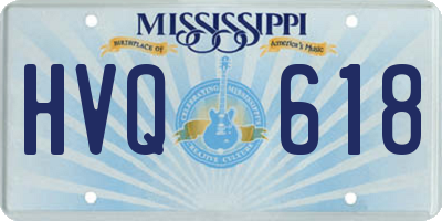MS license plate HVQ618