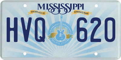 MS license plate HVQ620
