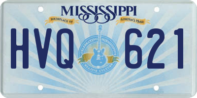 MS license plate HVQ621