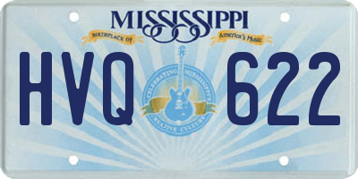 MS license plate HVQ622