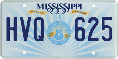 MS license plate HVQ625