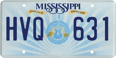 MS license plate HVQ631