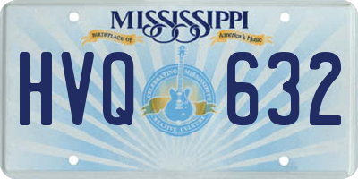 MS license plate HVQ632