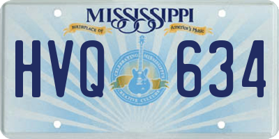 MS license plate HVQ634