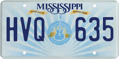 MS license plate HVQ635