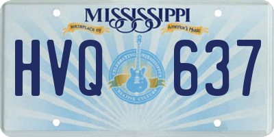 MS license plate HVQ637