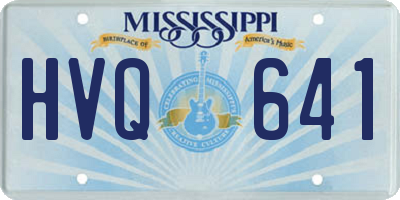 MS license plate HVQ641