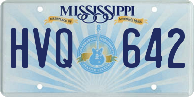 MS license plate HVQ642