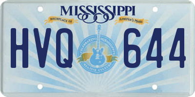 MS license plate HVQ644