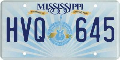 MS license plate HVQ645