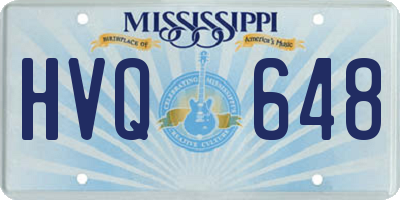 MS license plate HVQ648