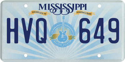 MS license plate HVQ649
