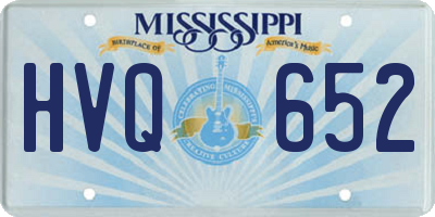 MS license plate HVQ652