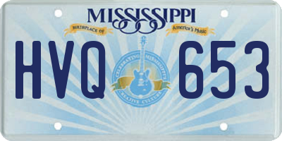 MS license plate HVQ653