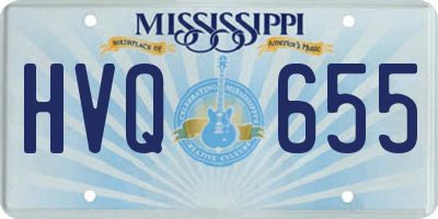 MS license plate HVQ655