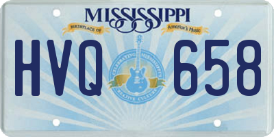 MS license plate HVQ658