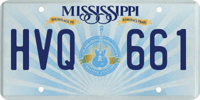 MS license plate HVQ661